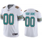 Men's Miami Dolphins Customized Limited White Alternate Vapor Jersey