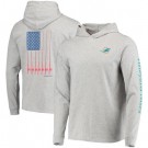 Men's Miami Dolphins Gray Vineyard Vines Hoodie Long Sleeve T Shirt