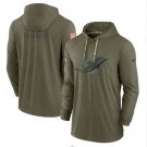 Men's Miami Dolphins Olive 2022 Salute to Service Tonal Pullover Hoodie