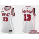 Men's Miami Heat #13 Bam Adebayo White 2022 Classic Icon Hot Press Jersey