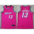 Men's Miami Heat #13 Edrice Adebayo Pink City Icon Sponsor Swingman Jersey
