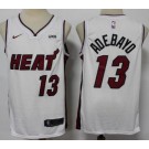 Men's Miami Heat #13 Edrice Adebayo White Icon Sponsor Swingman Jersey
