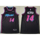 Men's Miami Heat #14 Tyler Herro Black City Icon Sponsor Swingman Jersey