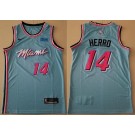 Men's Miami Heat #14 Tyler Herro Blue City Icon Sponsor Swingman Jersey