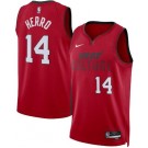 Men's Miami Heat #14 Tyler Herro Red 2024 City Heat Press Jersey