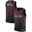 Men's Miami Heat #22 Jimmy Butler Black 2023 City Icon Heat Press Jersey