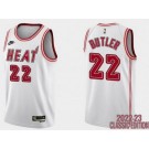 Men's Miami Heat #22 Jimmy Butler White 2022 Classic Icon Hot Press Jersey