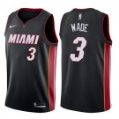 Men's Miami Heat #3 Dwyane Wade Black Icon Hot Press Jersey