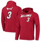 Men's Miami Heat #3 Dwyane Wade Red Printed Hoodie 201107
