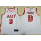 Men's Miami Heat #3 Dwyane Wade White 2022 Classic Icon Sponsor Swingman Jersey