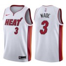 Men's Miami Heat #3 Dwyane Wade White Icon Hot Press Jersey