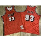 Men's Miami Heat #93 Bape Red 1993 Authentic Jersey