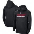 Men's Miami Heat Black Spotlight On Court Practice Performance Pullover Hoodie