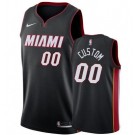 Men's Miami Heat Custom Black Icon Hot Press Jersey