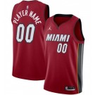 Men's Miami Heat Custom Red Statement Icon Heat Press Jersey