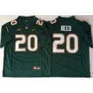 Men's Miami Hurricanes #20 Ed Reed Green 2018 College Football Jersey