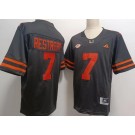 Men's Miami Hurricanes #7 Xavier Restrepo Black College Football Jersey