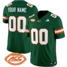 Men's Miami Hurricanes Custom Limited Green FUSE College Football Jersey