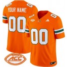 Men's Miami Hurricanes Custom Limited Yellow FUSE College Football Jersey