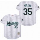 Men's Miami Marlins #35 Dontrelle Willis White Throwback Jersey