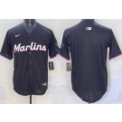 Men's Miami Marlins Blank Black Limited Jersey