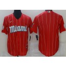 Men's Miami Marlins Blank Red 2021 City Cool Base Jersey