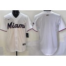 Men's Miami Marlins Blank White Limited Jersey