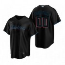 Men's Miami Marlins Customized Black Alternate 2020 Cool Base Jersey