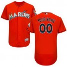 Men's Miami Marlins Customized Orange FlexBase Jersey