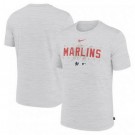 Men's Miami Marlins Light Gray Velocity Performance Practice T Shirt