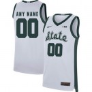 Men's Michigan State Spartans Customized White 2019 College Basketball Jersey