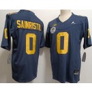 Men's Michigan Wolverines #0 Mike Sainristil Navy 2023 Rose Bowl FUSE College Football Jersey