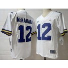 Men's Michigan Wolverines #12 Cade McNamara White College Football Jersey