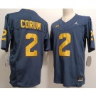 Men's Michigan Wolverines #2 Blake Corum Navy Diamond FUSE College Football Jersey