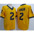 Men's Michigan Wolverines #2 Blake Corum Yellow FUSE College Football Jersey