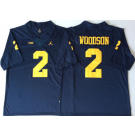 Men's Michigan Wolverines #2 Charles Woodson Navy 2018 Rush Color College Football Jersey