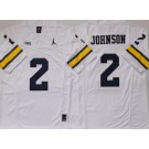 Men's Michigan Wolverines #2 Will Johnson White FUSE College Football Jersey