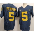 Men's Michigan Wolverines #5 Jabrill Peppers Navy College Football Jersey