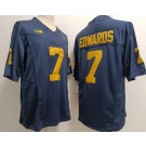 Men's Michigan Wolverines #7 Donovan Edwards Navy FUSE College Football Jersey