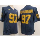 Men's Michigan Wolverines #97 Aidan Hutchinson Navy FUSE College Football Jersey