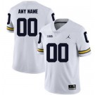 Men's Michigan Wolverines Customized White Rush College Football Jersey