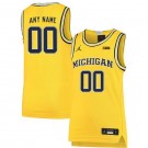 Men's Michigan Wolverines Customized Yellow 2019 College Basketball Jersey
