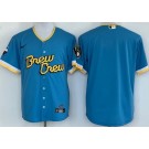 Men's Milwaukee Brewers Blank Powder Blue 2022 City Connect Cool Base Jersey
