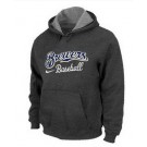 Men's Milwaukee Brewers Dark Gray Printed Pullover Hoodie