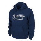 Men's Milwaukee Brewers Navy Blue Printed Pullover Hoodie