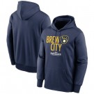 Men's Milwaukee Brewers Printed Pullover Hoodie 112116