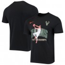 Men's Milwaukee Bucks #34 Giannis Antetokounmpo Black Printed T-Shirt 0706