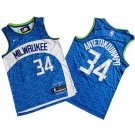 Men's Milwaukee Bucks #34 Giannis Antetokounmpo Blue 2023 City Icon Swingman Jersey