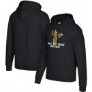 Men's Milwaukee Bucks Black Hardwood Classics Throwback Logo Pullover Hoodie