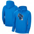 Men's Milwaukee Bucks Blue 2021 City Edition Essential Logo Fleece Pullover Hoodie